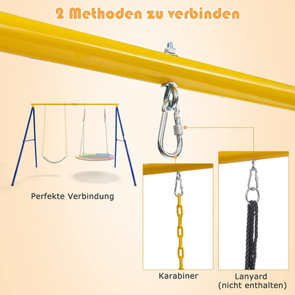 Children's swing double swing with swing frame can hold up to 300 kg (2 swings with frame)
