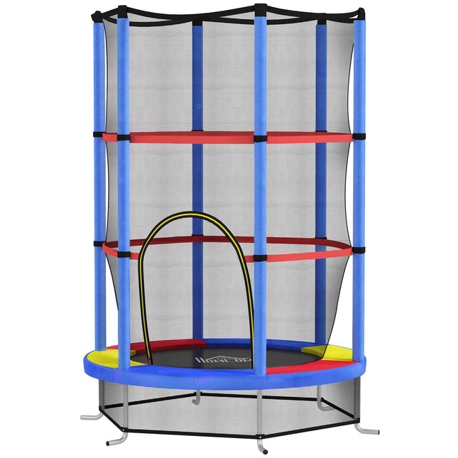 Children's trampoline with safety net - indoor/outdoor, Ø140 cm