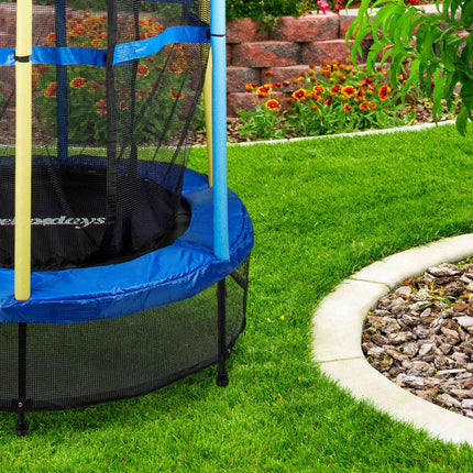 Children's trampoline with safety net