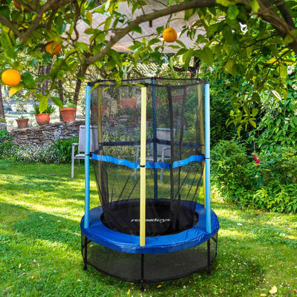 Children's trampoline with safety net