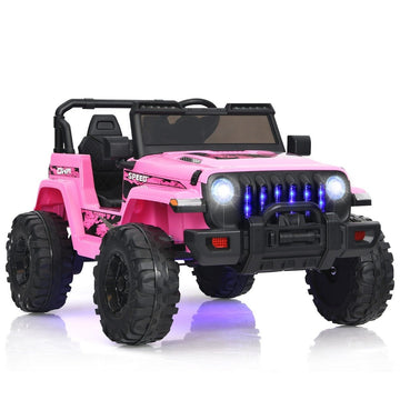 Children's truck battery-operated electric vehicle with 2 seats 114 x 78 x 67 cm pink