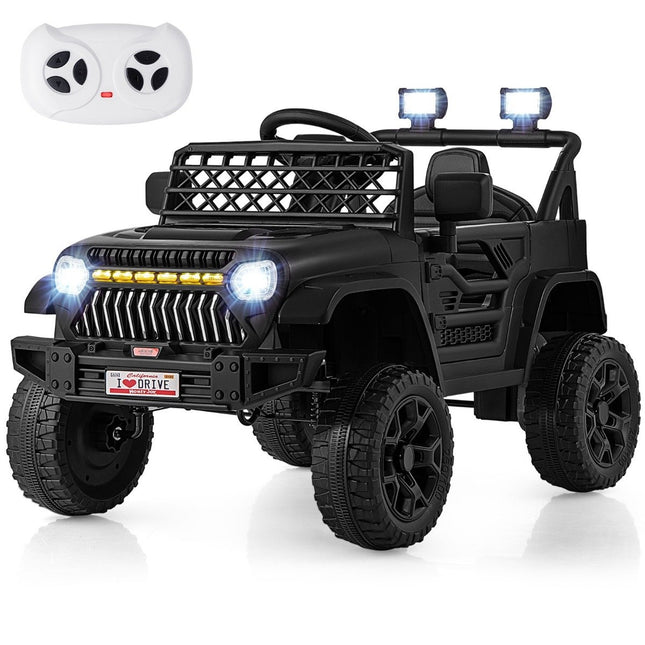 Children's truck with 12 V battery rechargeable electric car with remote control black