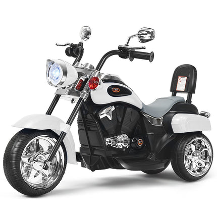 Chopper-style motorcycle battery-operated motorcycle 91 x 48 x 64 cm white + black
