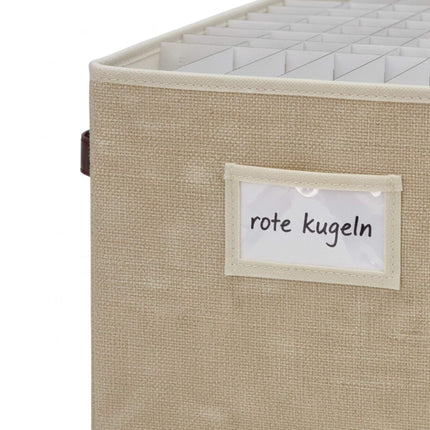 Christmas Bauble Storage Box, Holds 96, Adjustable Dividers