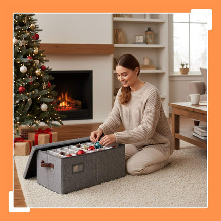 Christmas Bauble Storage Box, Holds 96 Ornaments