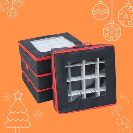 Christmas Bauble Storage Boxes, 4-Pack, 64 Capacity