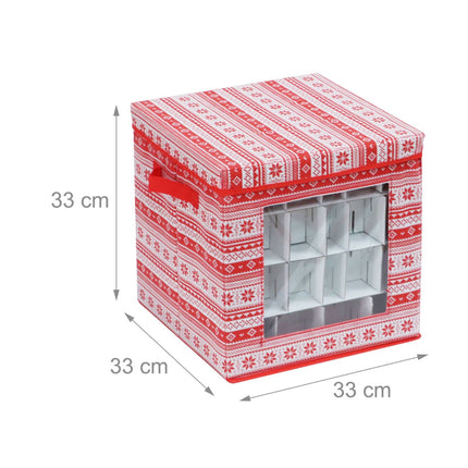 Christmas Bauble Storage Boxes, Set of 3 with Dividers
