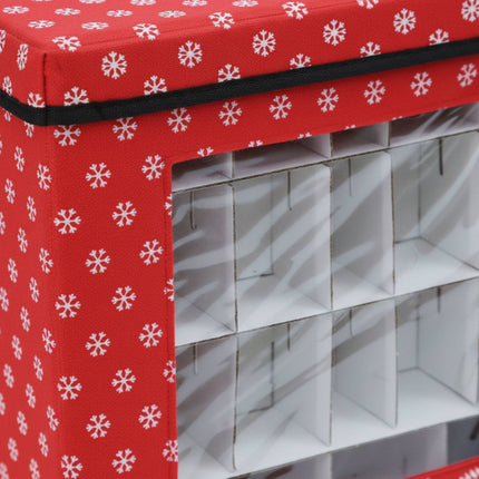 Christmas Bauble Storage Boxes, Set of 3 with Dividers