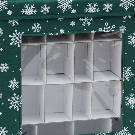 Christmas Bauble Storage Boxes, Set of 3 with Dividers