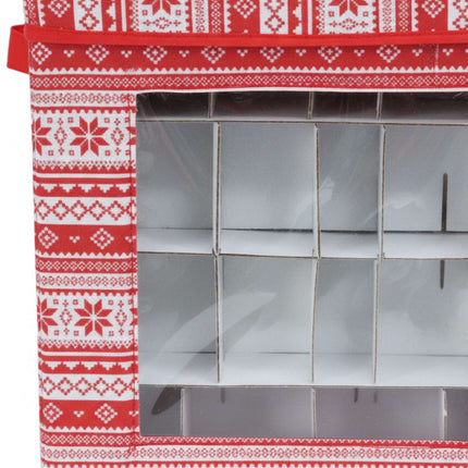 Christmas Bauble Storage Boxes, Set of 3 with Dividers