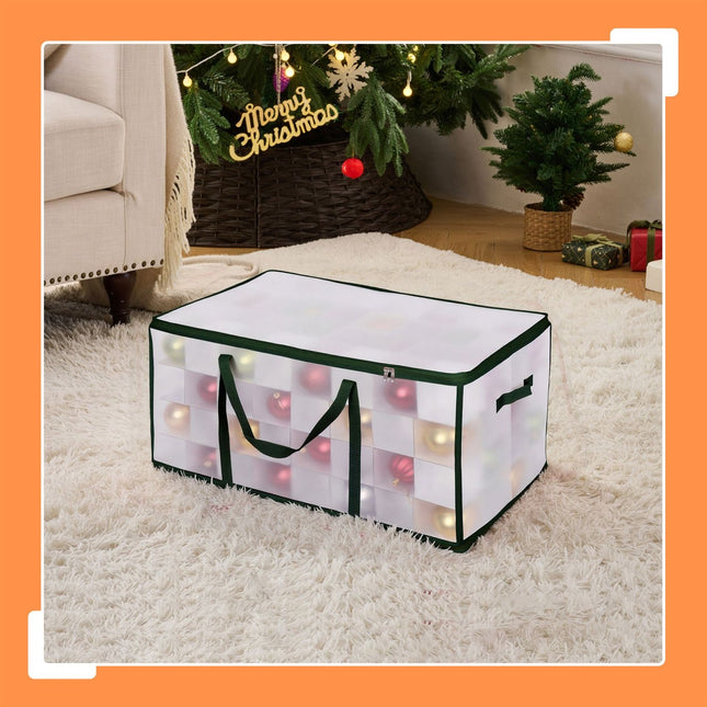Christmas Bauble Storage Box with Adjustable Dividers