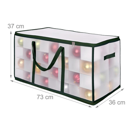 Christmas Bauble Storage Box with Adjustable Dividers
