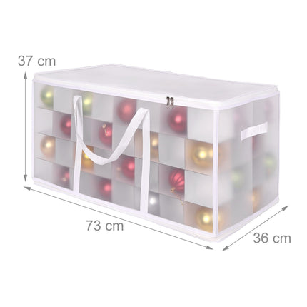 Christmas Bauble Storage Box with Adjustable Dividers