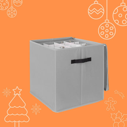 Christmas Bauble Storage Box with Adjustable Dividers
