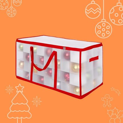 Christmas Bauble Storage Box with Adjustable Dividers