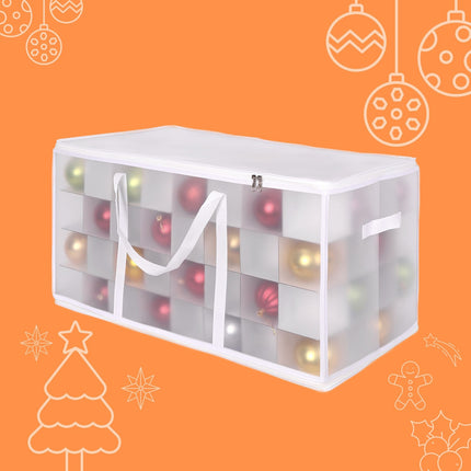 Christmas Bauble Storage Box with Adjustable Dividers