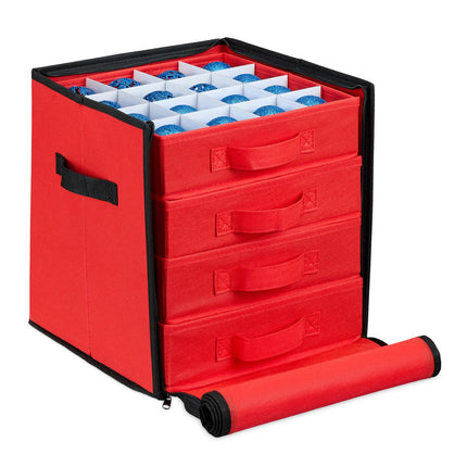Christmas Bauble Storage Box with Adjustable Dividers