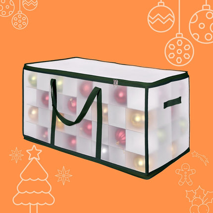 Christmas Bauble Storage Box with Adjustable Dividers