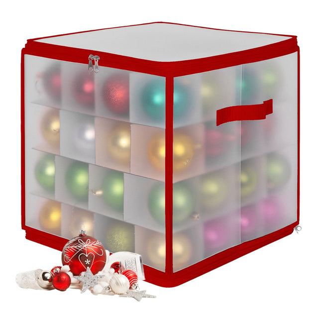 Christmas Bauble Storage Box with Adjustable Dividers