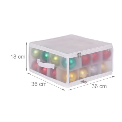 Christmas Bauble Storage Box with Adjustable Dividers
