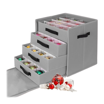 Christmas Bauble Storage Box with Adjustable Dividers