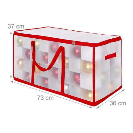 Christmas Bauble Storage Box with Adjustable Dividers