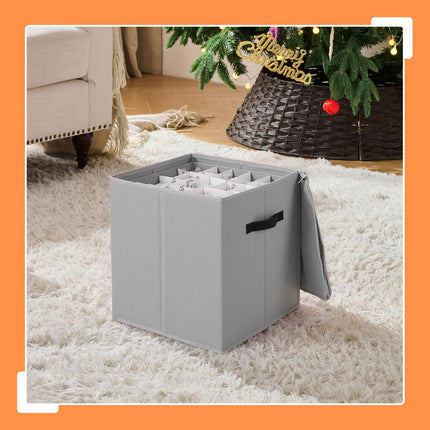 Christmas Bauble Storage Box with Adjustable Dividers