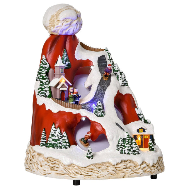 LED Christmas Village decoration with music, multicolored