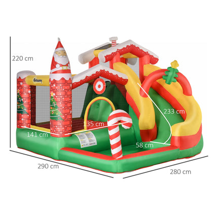 Children's Christmas bouncy castle with slide and ball pit