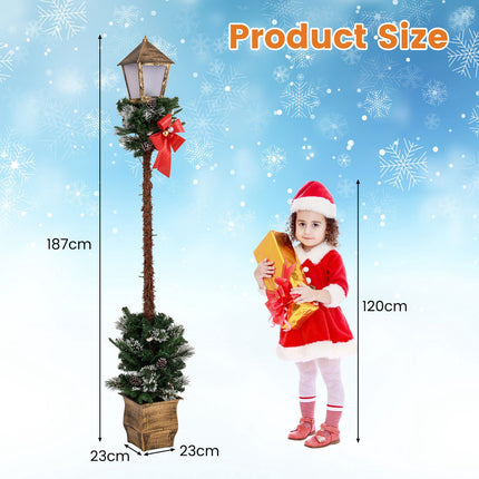 Christmas Lantern Street Lamp, 187 cm, 50 LED Lights
