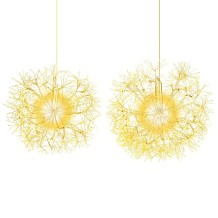 Christmas Light Ball Pack of 2 LED Balls for Hanging Christmas Lights for Outside and Inside Gold