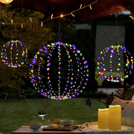 Christmas Light Ball Pack of 2 LED Balls for Hanging and Standing Christmas Lights