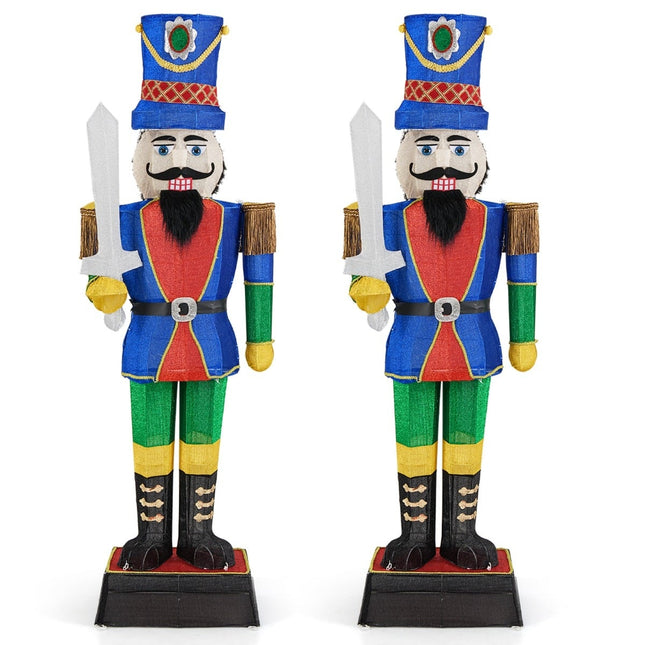 Christmas Nutcracker Set, 184 cm, LED Lit, Outdoor Decor