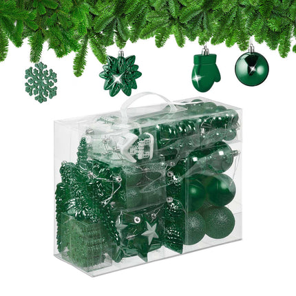 Christmas Ornaments Set, 100 Pieces, 10 Designs