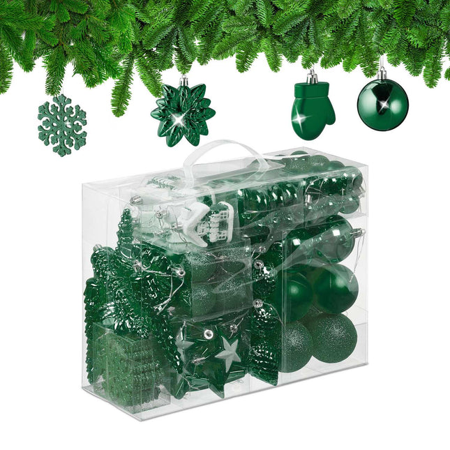 Christmas Ornaments Set, 100 Pieces, 10 Designs