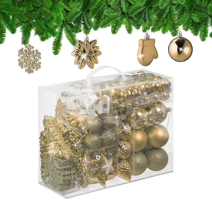 Christmas Ornaments Set, 100 Pieces, 10 Designs