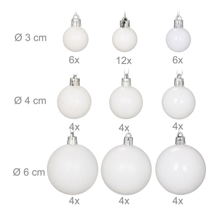 Christmas Ornaments Set, 100 Pieces, 10 Designs