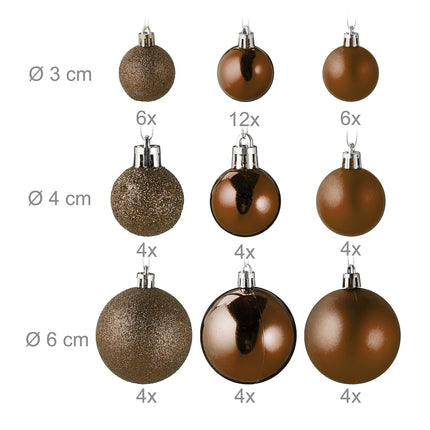 Christmas Ornaments Set, 100 Pieces, 10 Designs