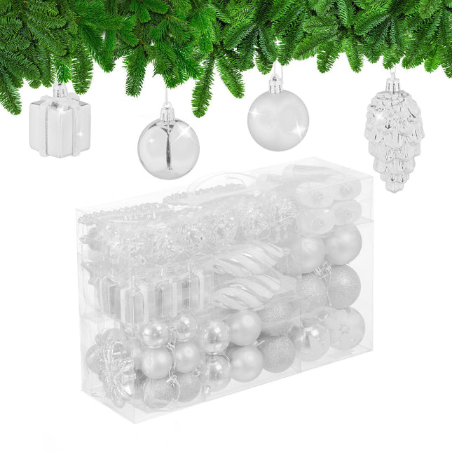 Christmas Ornaments Set, 72 Pieces – Baubles & Decorations