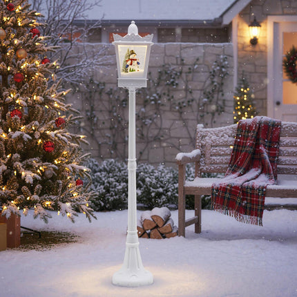 Christmas Street Lamp 185 cm, Warm White LED, Snowfall
