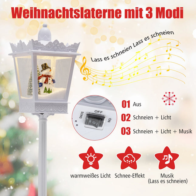 Christmas Street Lamp 185 cm, Warm White LED, Snowfall