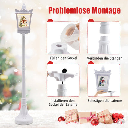 Christmas Street Lamp 185 cm, Warm White LED, Snowfall