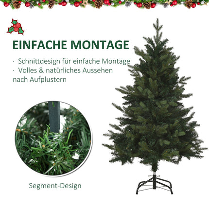 Artificial Christmas tree, 1.2 m high, 657 branches, metal stand