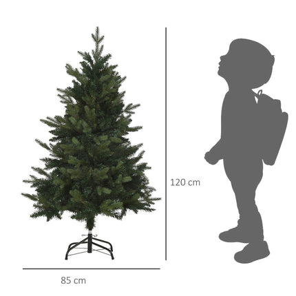 Artificial Christmas tree, 1.2 m high, 657 branches, metal stand