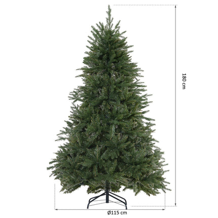 1.8m Artificial Christmas Tree, Dense Spruce, Metal Base