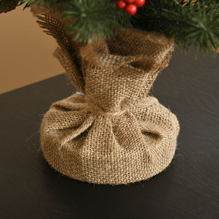 Artificial Christmas tree, 50cm, red berries & pine cones