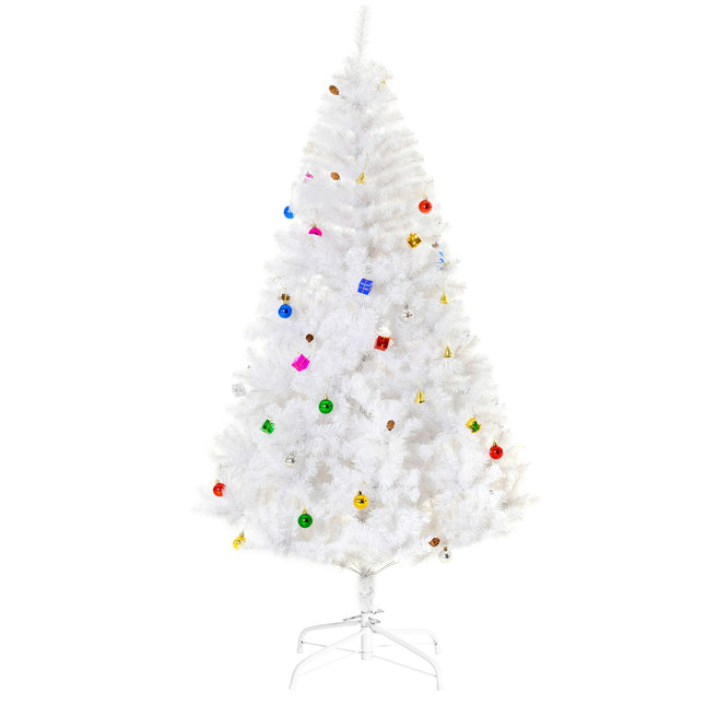 Artificial 180 cm Christmas tree with stand and decorations