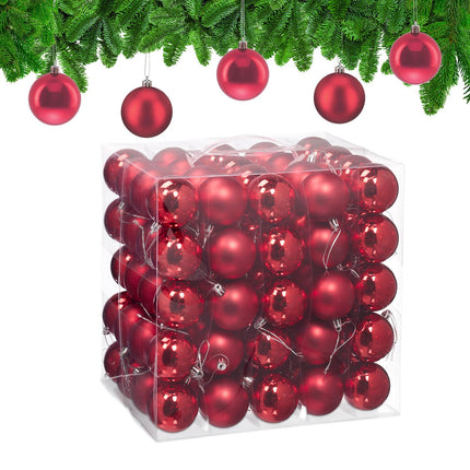 Christmas Tree Baubles Set, 100 Shiny Ornaments