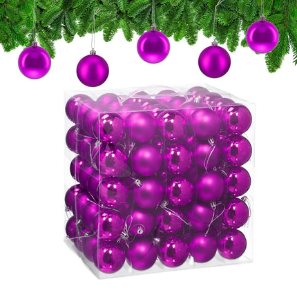 Christmas Tree Baubles Set, 100 Shiny Ornaments
