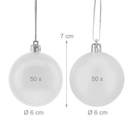 Christmas Tree Baubles Set, 100 Shiny Ornaments